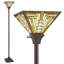 Lampe torchère sur pied avec support E26 (lumière DEL incluse), lampe sur pied rétro antique pour le salon