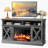 Jinora TV Stand For TVs Up To 70" With Electric Fireplace Included, Farmhouse TV Console & Entertainment Center-1201517103