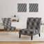 Fauteuil de chambre rembourré moderne à motif hexagonal monochrome
