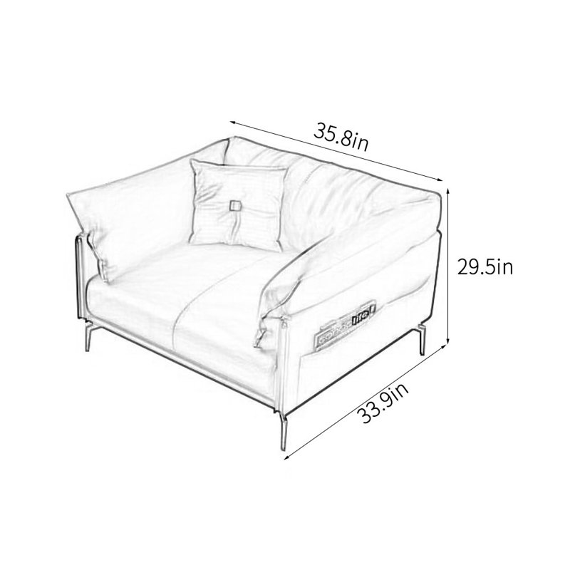 Nordic light luxury office sofa