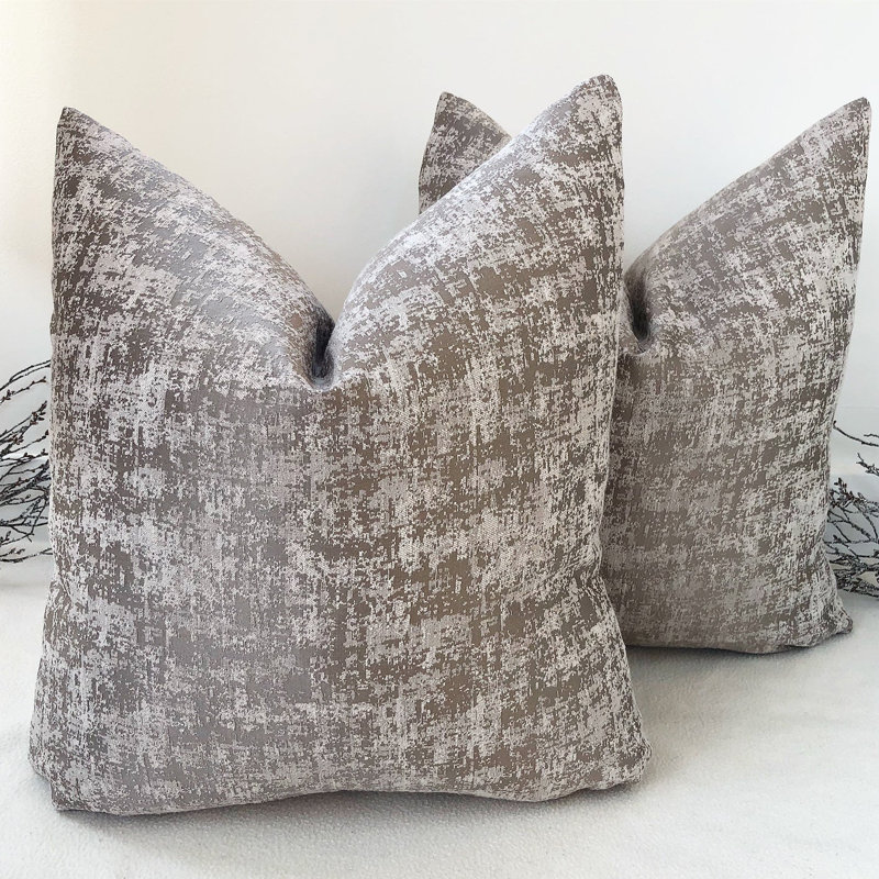 Abstract Navy Square Cushion Cover, Brown