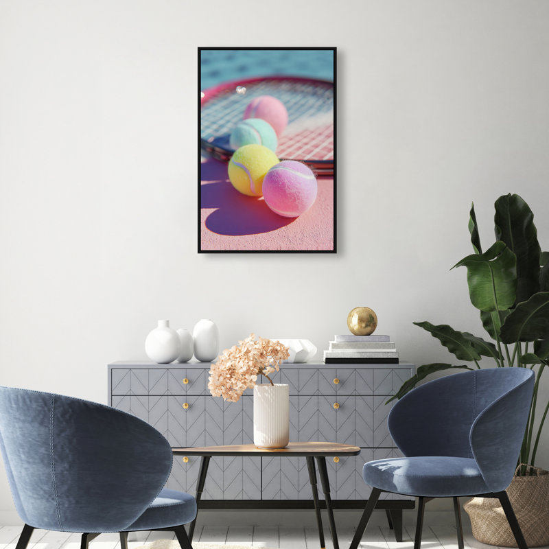 Candy Court Print by Oliver Gal, 31"H x 21"W, Black Floater Frame