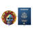 Wood 4 Piece Coaster Set With Holder