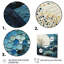 Teal White Mid Century Minimalist Rain II - Abstract Collages Canvas Print-694144914-694144940