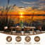 Papier peint adhésif autocollant Sunset Calm Lake Silhouetted Reeds Orange Sky-185662649