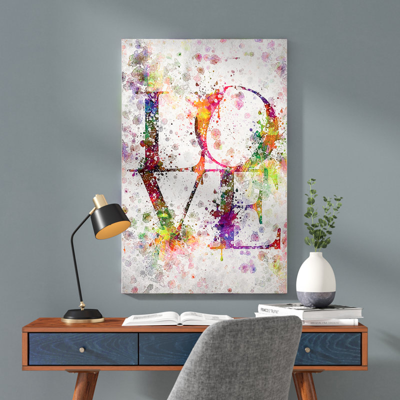 «Love», impression sur toile, H 18 po x l 12 po x P 1,5 po, Toile tendue