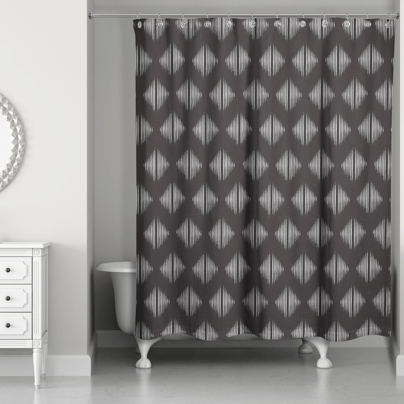 Rideau de douche simple Perine, Noir