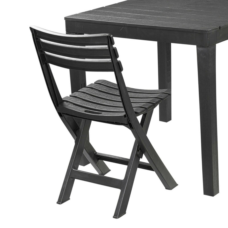 Ahsaan Folding Patio Dining Dining Chair with Cushion