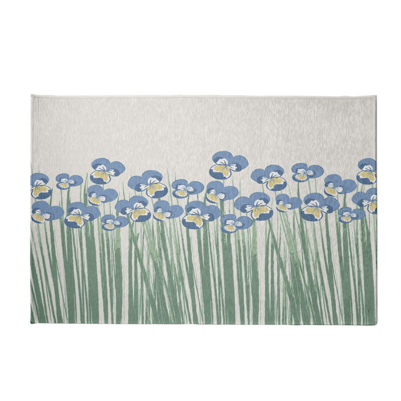Alvordton Chenille Floral Indoor Rug, Rectangle 4' x 6'