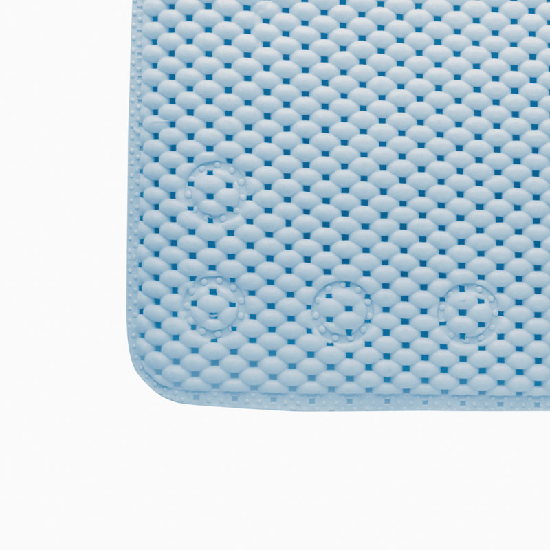 Soft Cushion Waffle Shower Mat, Blue