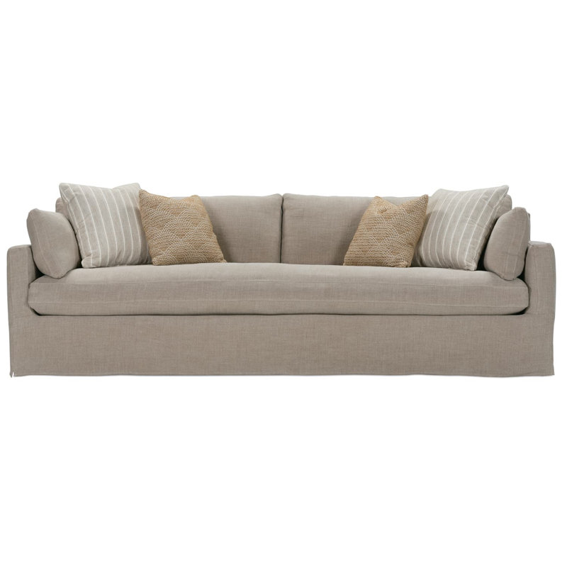 Sylvie Extra Long Sofa (Bench Cushion), 35" H x 100" W x 39" D, Malt Linen (13961-86)