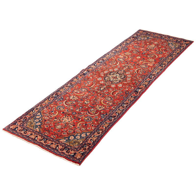 Tapis rouge anadol noué à la main de conception unique 2 pi 9 po x 9 pi 11 po