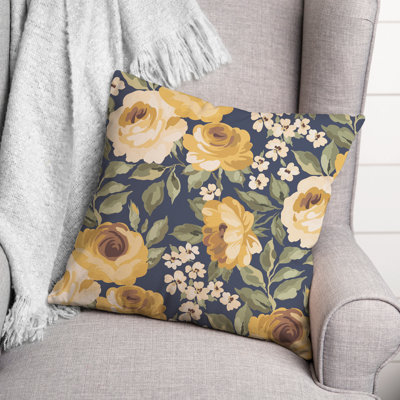Floral Outdoor Throw Pillow