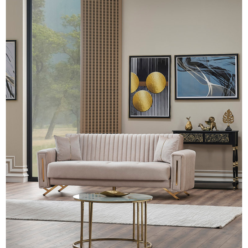 Senfe 3 - Piece Living Room Set, Beige