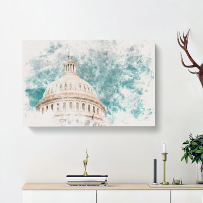 Capitol Hill White House - Wrapped Canvas Print