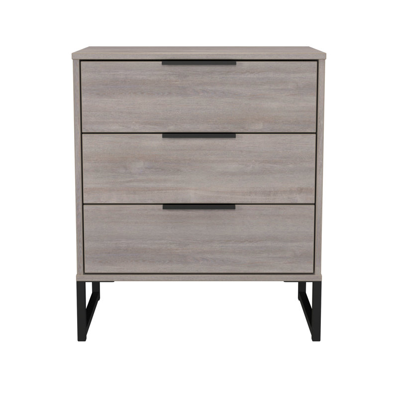 Bisceglia 58cm W 3 - Drawer Chest of Drawers, Grey