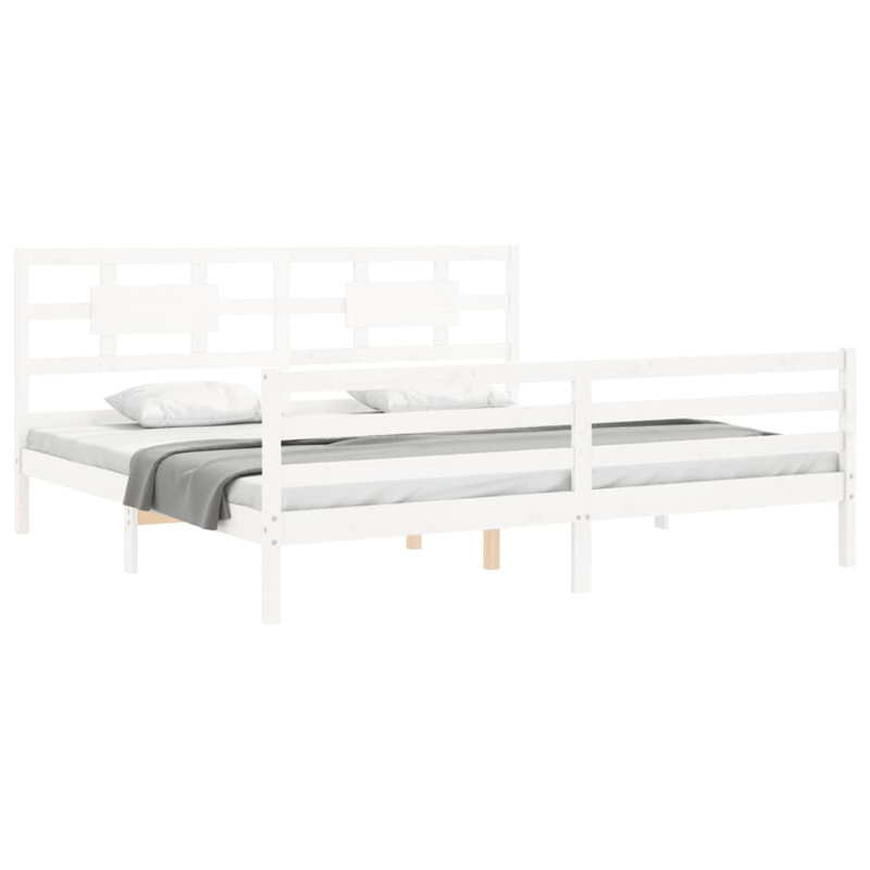 Annael Solid Wood Bed, Grey, Emperor (7')