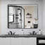 Miroir de salle de bain à rebord noir 28 po x 60 po avec cadre en métal noir et verre trempé incassable pour salle de bain-1692371160-1692371164-1685016897