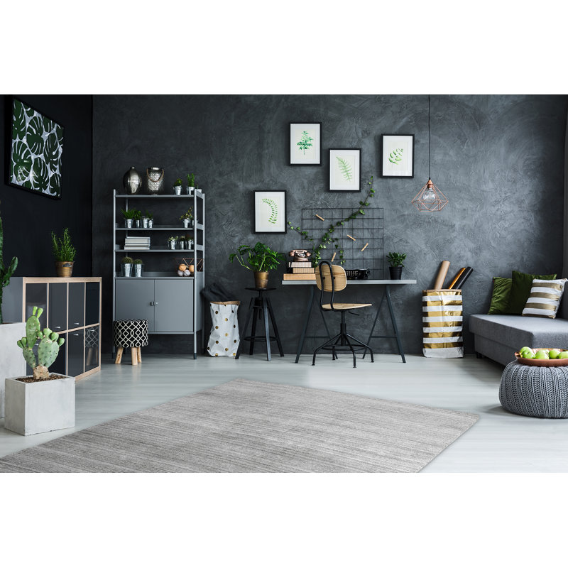 Grand Lake Solid Colour Hand Woven Area Rug, Rectangular 140 x 200cm
