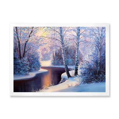 " Christmas Forest With River And Trees I "