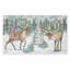 Tapis de porte d'extérieur imprimé Whimsy Holiday Reindeer, par Paul Brent, 18 po x 30 po