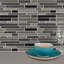 Carrelage mural en mosaïque de verre fusionné 12 po x 12 po Fusion Grey
