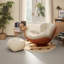 Chaise berçante moderne avec repose-pieds-111645345