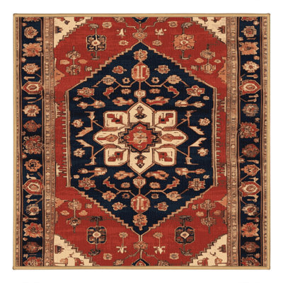 Machine Washable Persian Brown Area Rug