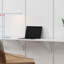 Lit de bureau double pleine grandeur - Meuble peu encombrant au design blanc et moderne pour une optimisation murale