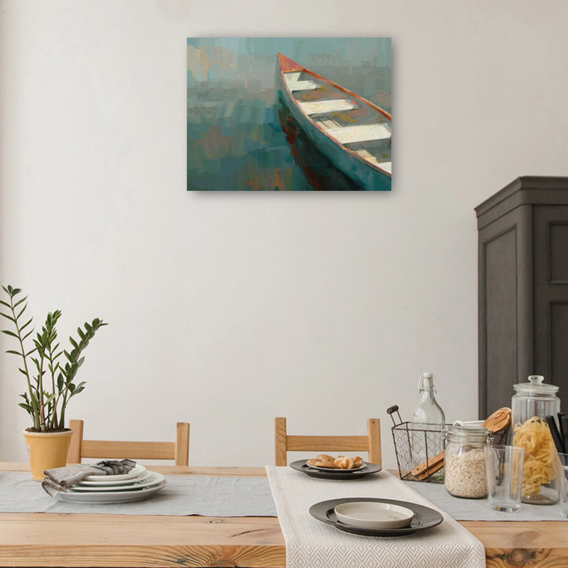 «Coral Canoe I» par Studio Arts, reproduction d'art sur toile, Toile tendue, H 18 po x l 24 po x P 1,5 po