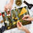 Ambesonne Fall Cutting Board Large Size White Birch Trees Serenity Multicolor