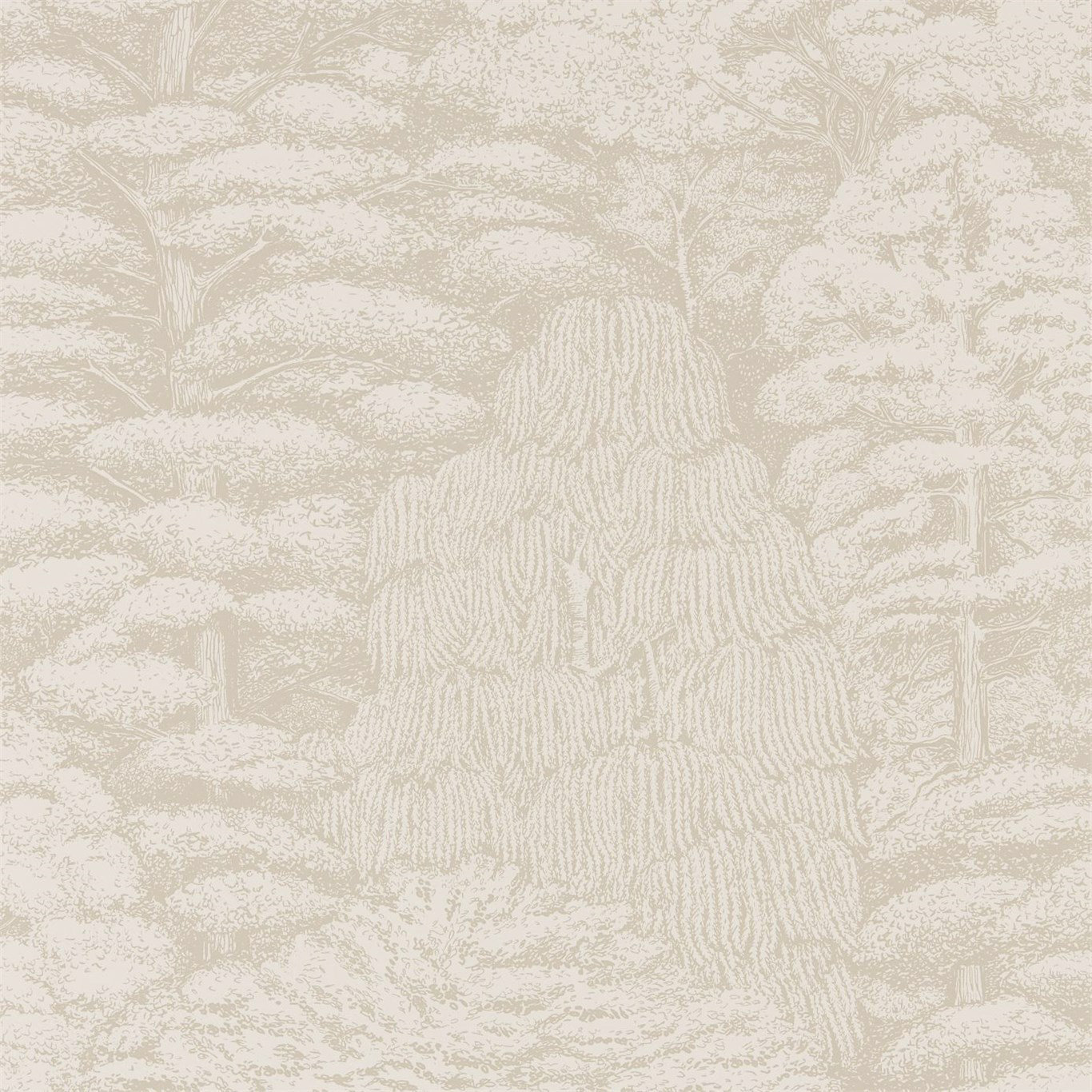 Sanderson Woodland Walk Wallpaper Roll, Ivory/Neutral