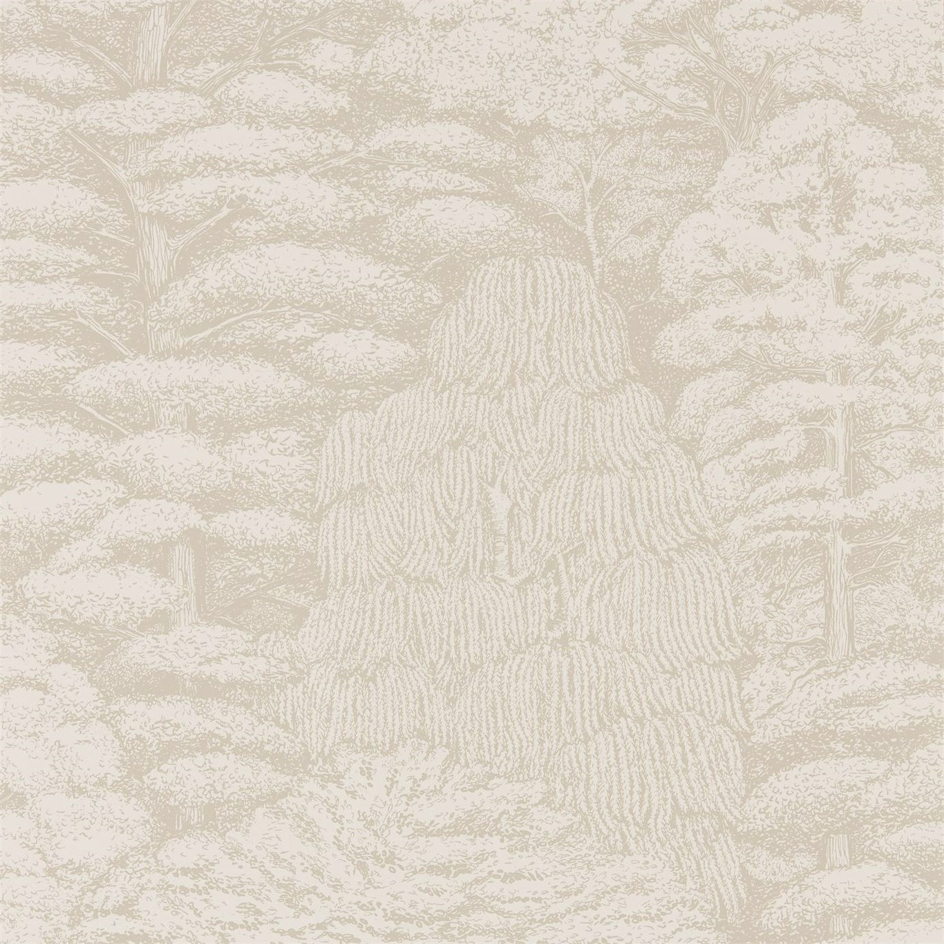 Woodland Walk Wallpaper Roll, Ivory/Neutral