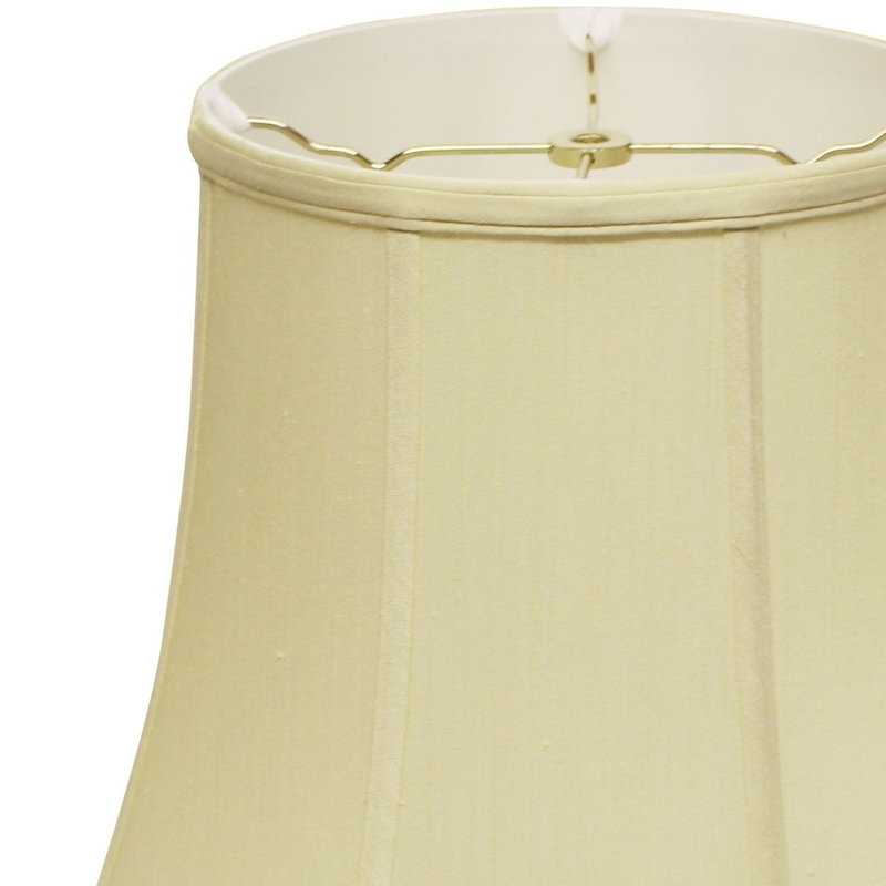 Abat-jour ovale 19 po Monay Shantung, Blanc antique