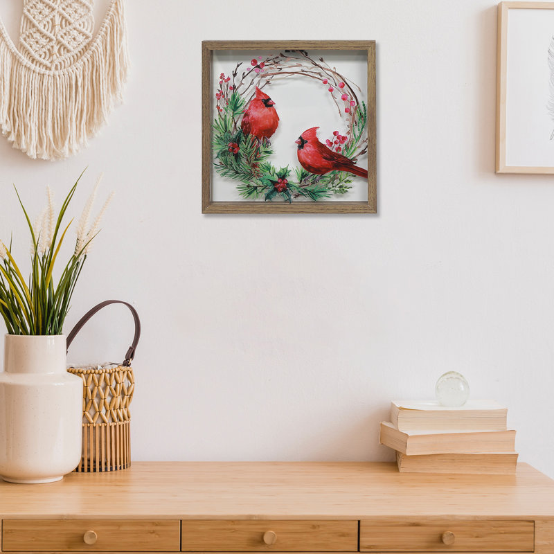 Art mural en verre double cardinal