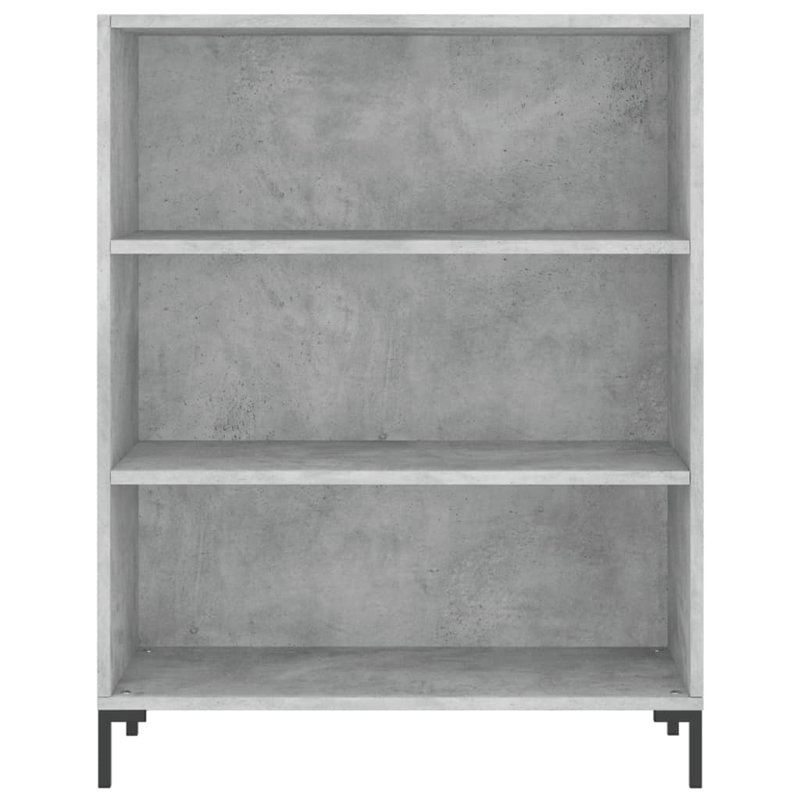 Malahki 90cm H x 69.5cm W Standard Bookcase, Concrete Grey