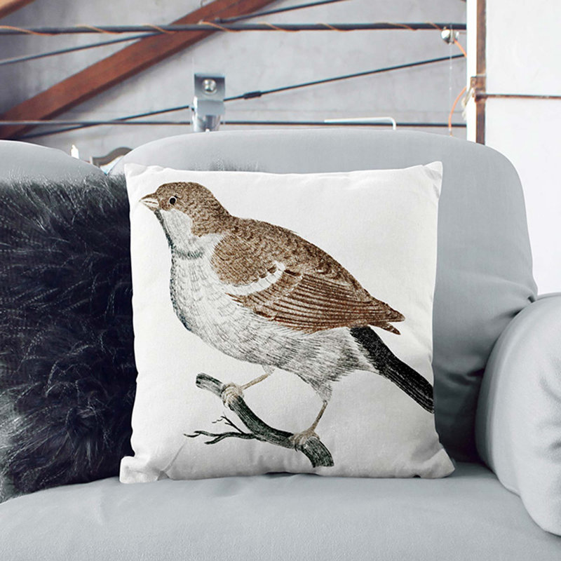Square Cushion, 55cm H x 55cm W x 20cm D, Brown/Black/White