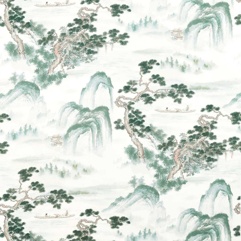 Floating Mountains Fabric, Mineral