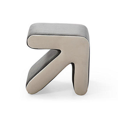 Modern Creative Upholstered Velvet Sofa Stool Kids Stool Shoe Bench Footrest Footstool Multifaceted Stool Ottoman Coffee Table Arrow Design Handicraft by Wrought Studio