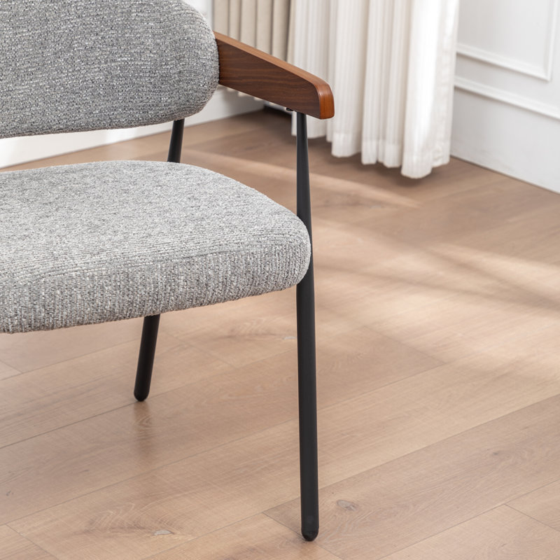 Chaise de salle à manger rembourrée Devane, Gris