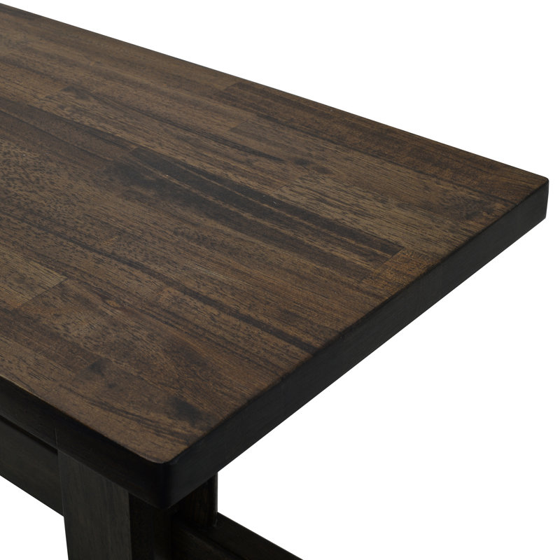 Kinnison Solid Wood Bench, Dark Walnut