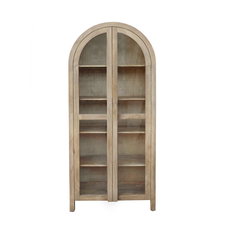 Armoire contemporaine en bois de manguier massif naturel brun