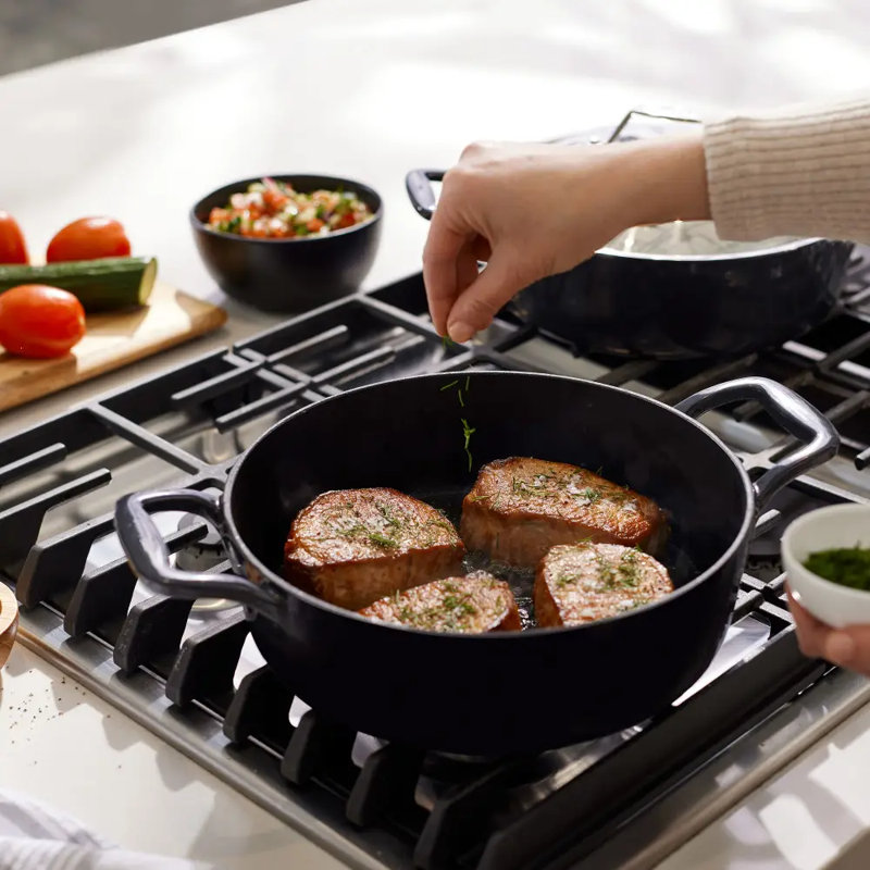 All-Clad Enameled Cast Iron, Braiser With Lid, 4 Quart
