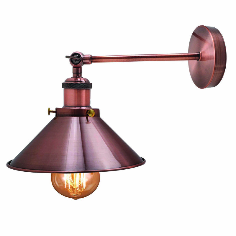Aybar Wall Sconce, 17cm H x 22cm W x 17cm D, Copper, Copper