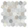 Capri Blue 12" x 11.75" Hexagon Honed Marble Mosaic Tile