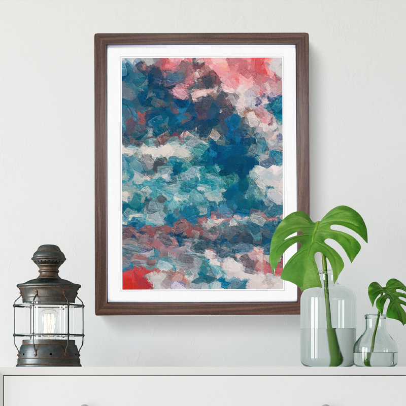 XV1022-158X A Stranger Abstract - Single Picture Frame Print, 46cm H x 34cm W, Brown