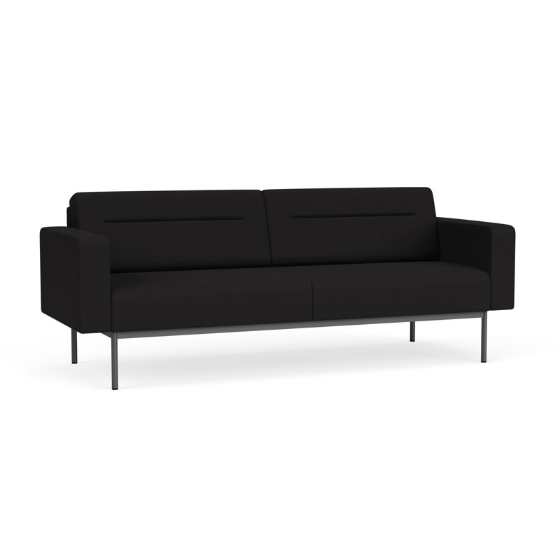 Canapé de réception Darsey, Visite libre noire, Sans alimentation, Gris anthracite