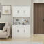 Armoire de rangement pour garde-manger 71 po avec comptoir four à micro-ondes 71 po, armoire à bahut autoportante avec tablettes réglables, 6 portes et 1 tiroir - blanc