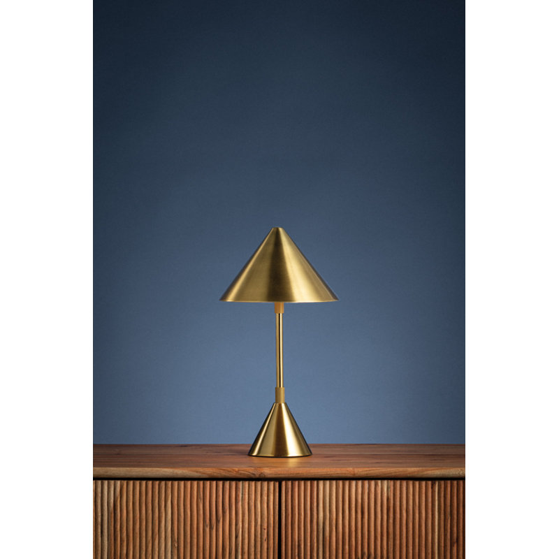 Salma Rechargeable Table Lamp in Aged Brass
