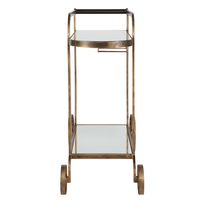 Uttermost Carrinho Antique Brass Bar Cart
